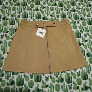 JACK BY BBDAKOTA LADY CRUSH SUEDE SCUBA SKIRT